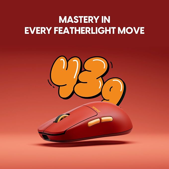 Pulsar Gaming Gears X2H Crazylight Wireless Gaming Mouse, Ultra Lightweight 1.51 oz (43g), Optical Switch, 32000 DPI, 750 IPS, XS-1 Sensor, 8k Compatible (Medium, Wildscape Volcano)