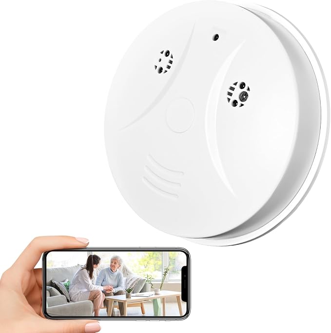 Visible Ceiling Mount Indoor WiFi Camera 1080P HD – for Baby Pet Elderly Monitoring, Round Design, No Smoke Detection