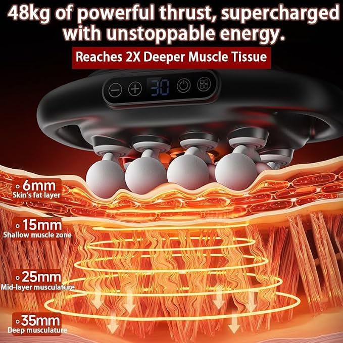 16-Drive 8-Head Massage Gun Set, New Upgrade Massage Gun with 8 Heads, 3 Modes & 30 Levels for Relaxation and Muscle Relief