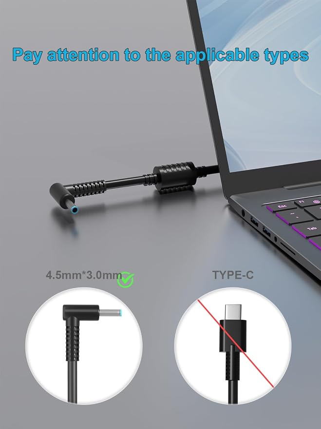 120W AC Charger Compatible with HP USB-C Dock G5 5TW10UT 5TW10AA,Essential Dock G5, Universal Dock G2 5TW13AA, Elite USB-C G4 TB3 Docking Station Pavilion 15 17 Envy 15 17 Laptop
