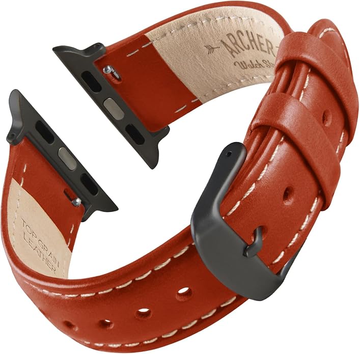Archer Watch Straps - Top Grain Leather Watch Bands for Apple Watch
