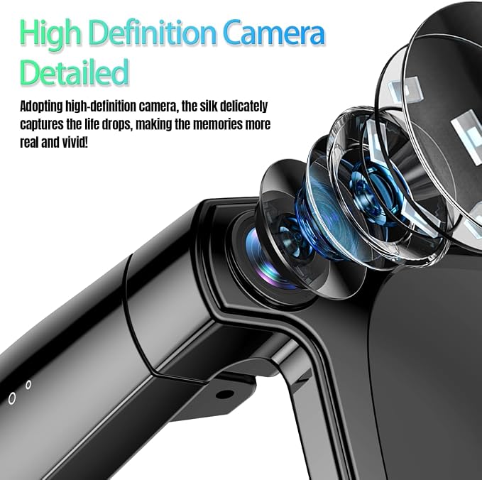 AI Smart Glasses with Camera, 4K Photos & 1080P Video,Real-Time Translation, Bluetooth 5.3, Assistant Conversation, Suitable for Vlogging,Cycling, Hiking Travel, Business