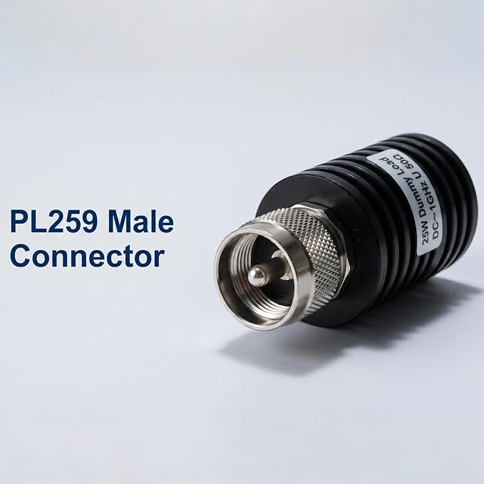 BECEN 25 Watt PL259 Dummy Load - 25W UHF DC to 1.0Ghz 50 ohm Termination Load for Ham Radio Lower VSWR (25 Watt)