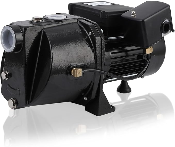 GarveeTech 1.75 Hp Shallow Well Jet Pump, 2070GPH Cast Iron Above Ground Booster Water Transfer Pump, Depth Up to 25 ft, 115V/230V Dual Voltage 60Hz, for Draining Irrigation Lawn Farm Water Removal