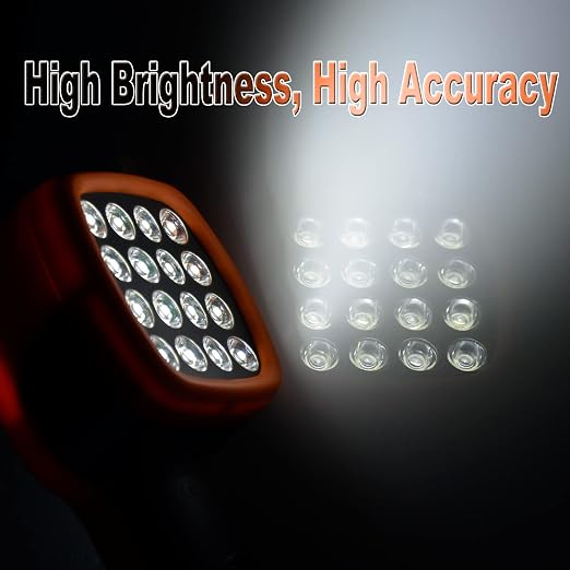 Digital LED Stroboscope Measuring 60~99,999 RPM/Hz, Non-Contact Tachometer Adjustable Strobe Light Timing Speedometer for HVAC Motor Engine Speed Tester, Handheld Estroboscopio 0.001% High Accuracy | Brighter 1500 Lux LED for Sharper Image, Freeze Moti...