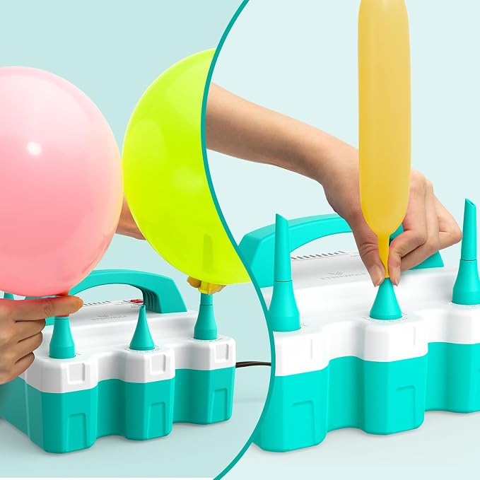 ETENWOLF Electric Balloon Pump for All Balloons 110V 600W Balloon Blower for Party Metalic Latex 260q Foil Balloons, Balloon Inflator for Birthday Decorations