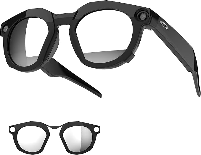 HIBLOKS Polarized Clip Compatible with Oakley Meta HSTN Smart Glasses Accessories, Black Frame Discoloration Clip-on for Oakley Meta HSTN Protect Your Eyes