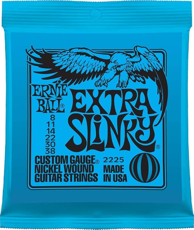 Ernie Ball Mighty Slinky Nickel Wound Electric Guitar Strings, 8.5-40 Gauge (P02228)