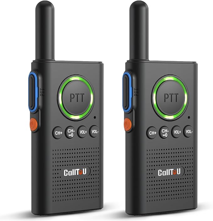CallToU 2 Way Intercom for Elderly 3300FT Rechargeable 1000mAh Battery, VOX, Ideal for Caregivers & Emergencies Intercoms Wireless for Elder Monitoring Home/Outdoor Family Communication (Black)