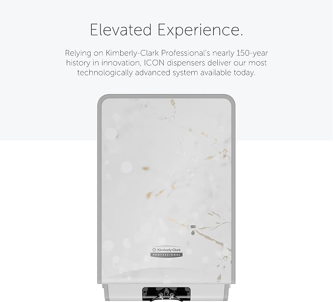 Kimberly-Clark Professional™ ICON™ Automatic Soap and Hand Sanitizer Dispenser (58734), with Cherry Blossom Design Faceplate, 11.5" x 7.5" x 3.98" (Qty 1)