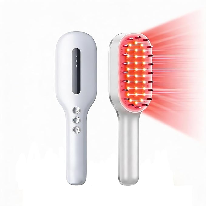 Laser Therapy Hair Growth Comb,red light therapy for hair growth (Pink1) | FDA Cleared laser comb for hair growth,Electric Scalp Massager,promote hair growth in women and men,Wavelength 650nm±10nm