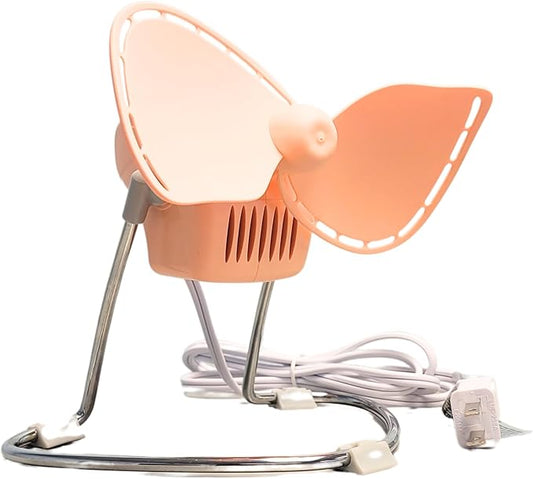 Caframo Limited Edition Chinook Personal Fan, Peach Fuzz -Pantone's Colour of the Year, 2-Speed Desk or Tabletop Fan, Cage Free, Easy To Clean Soft Blades, Canadian Made, 8.8" Blade, Peach, 707CHPFBX