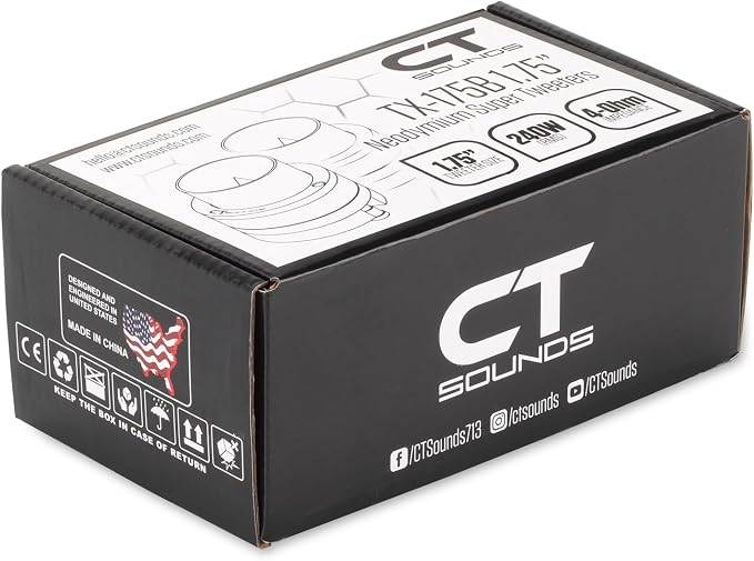 CT Sounds TX-175B 1.75” 480-Watt Neodymium Super Tweeters, Pair