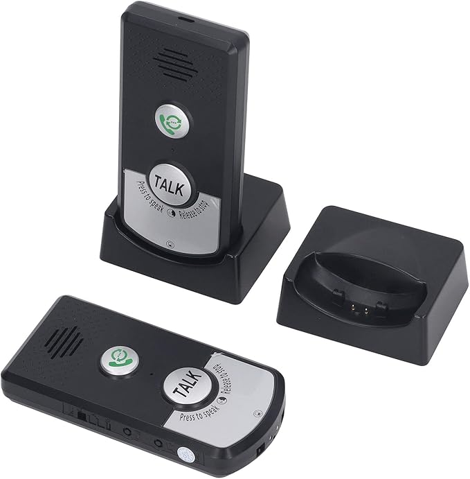Voice 2Way Intercom Doorbell, Two Way Portable Walkie Talkie Operating at 1000m, Handheld Intercom System, Home Room to Room Communication System for Home Office