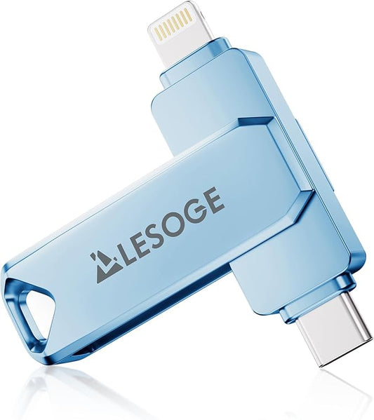MFi Certified 512GB Flash Drive for iPhone Photo Stick Thumb Drive, USB Memory Stick iPhone Flash Drive for Photos Videos, High Speed Jump Drive External Storage for iPhone/iPad/Android/PC (Blue)