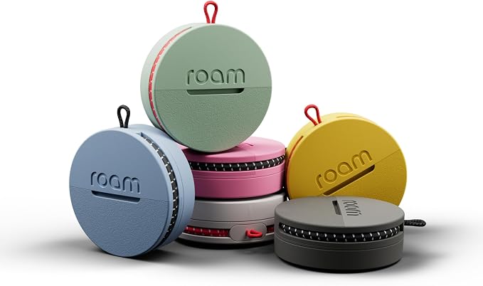 ROAM SMART TRACKER: Built in Elastic Strap, Free Global Tracking, Waterproof, Alerts, Made with Recyclable Plastic (Works with Apple Find My & Android Find Hub) (Assorted, Set of 6)