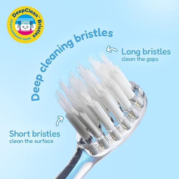 brush-baby WildOnes Kids Electric Rechargeable Toothbrush Elephant, 1 Handle, 3 Brush Heads, USB Charging Cable, for Ages 0-10 (Elephant)