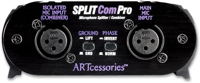 ART Splitcom Pro 2 Way Microphone Splitter and Combiner, Monitor