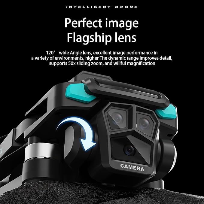 Drone For Adult,with 4.5" Screen,5G Remote Controller With Camera,6K HD Camera FPV Live Video,Altitude Hold Gesture Selfie One Key Take Off Landing 3D Flips Waypoint Fly Drone (2 Batteries)