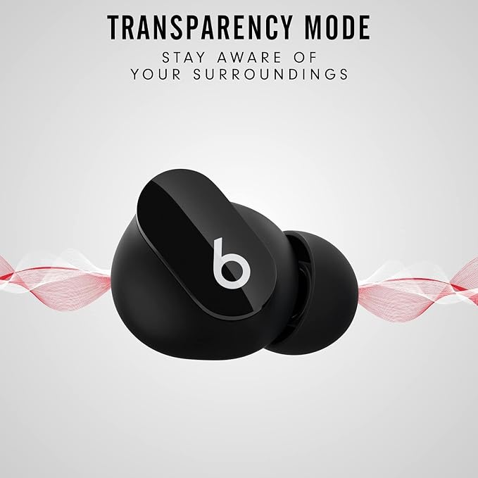 Single Right Ear Bud Replacement for Beats Studio Bud (NOT for Bud+) (Black)