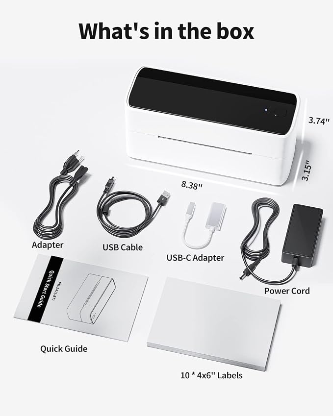 Phomemo Bluetooth Thermal Printer for Shipping Packages - Wireless Label Printers for Small Business with Phone&Pad&PC, 241BT Shipping Label Printer Compatible with Amazon, Shopify, USPS, Temu