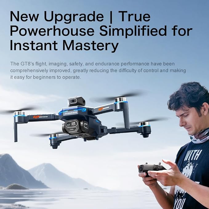 FPV Drone with HD Camera for Adults, RC Drones with 5 Inch LCD Screen on Controller, Brushless Motor, Follow Me, Auto Return, Waypoint Fly, Foldable RC Quadcopter with SD Card & 2 Batteries & Portable Carrying Case, Under 250g Indoor Outdoor Aerial Pho...