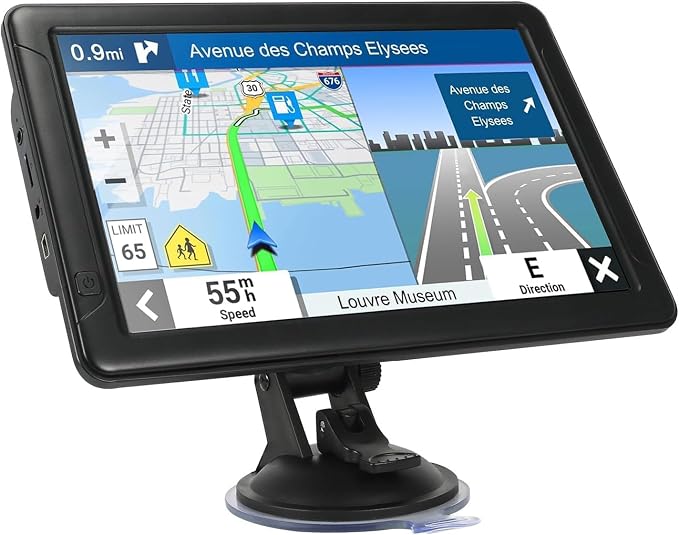GPS Navigator for Car Truck RV, 9-Inch HD Touchscreen GPS for Car with 2026 Maps Free Lifetime Updates, Voice Turn-by-Turn Guidance, Speed & Red Light Camera Alerts, Custom Truck Routing