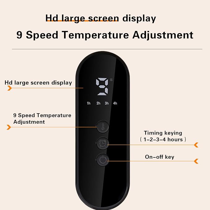Heating Pad for Feet - Gray, Electric Foot Warmer Under Desk,9 Heat Levels & 4 Timer Settings - Ultimate Foot Comfort!Foot Heater
