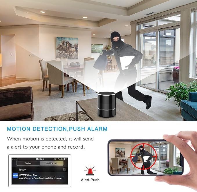 Hidden Spy WiFi Camera in Bluetooth Speaker with 240° Viewing Angle,Hd 1080P,Wireless Security Cameras,Nanny Cams Phone App,Motion Activated for Home Offices Store(2.4G /5G)