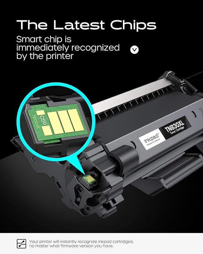 Compatible TN830XL Toner Cartridges Replacement for Brother TN830XL TN830 830 XL Toner Cartridge Compatible with Brother HL-L2460DW DCP-L2640DW HL-L2400D HL-L2405W MFC-L2820DW Printers (2 Black)