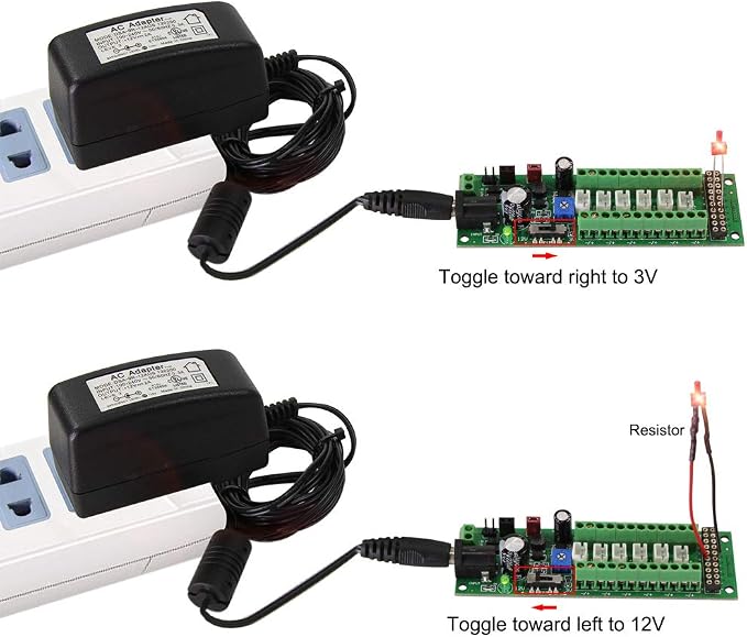 Evemodel PCB012 Power Distribution Board Self-Adapt Distributor HO N O LED Street Light Hub DC AC Voltage Train Power Control