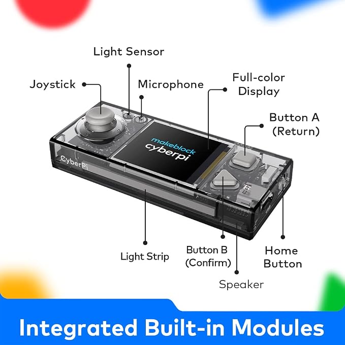 Makeblock CyberPi Project-Based Kit: Coding for Kids 8-12, STEM Programmable Robot with Scratch & Python Support, IoT Technology & Built-in WiFi Module