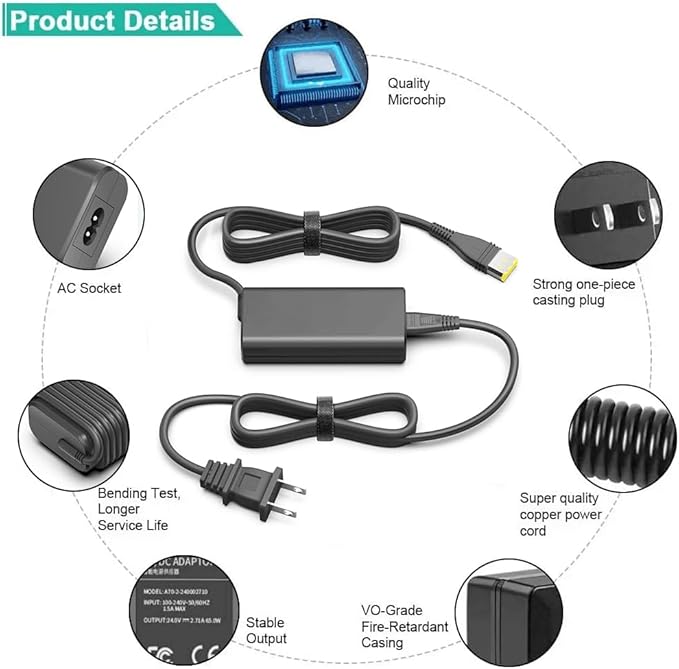 HKY Replacement Resmed AirSense 11 Power Supply 24V 65W AC Adapter for All Resmed AirSense 11 CPAP Machine AirSense 11 AutoSet/AirSense 11 Elite/AirSense 11 CPAP Power Cord Resmed Airsense 11 Supplies