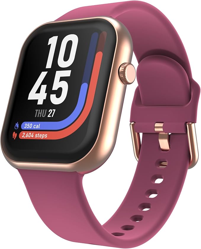 iTouch AIR 5 Smartwatch, 1.85" AMOLED Display, Bluetooth Calling, 100+ Sports Modes, Heart Rate, SpO2, Sleep & Stress Tracking, Water Resistant, 7-Day Battery Life, for Android & iPhone