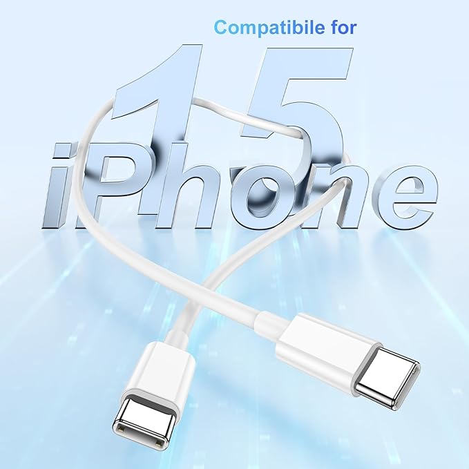 45W USB C Fast Charger for iPhone 17/16/15, 2Pack USB-C Charger Block and 10ft Type C to C Fast Charging Cable Cord Long for Apple iPhone 17 Pro Max/17 Air/16e/16/15 Plus/iPad/MacBook/Samsung Galaxy