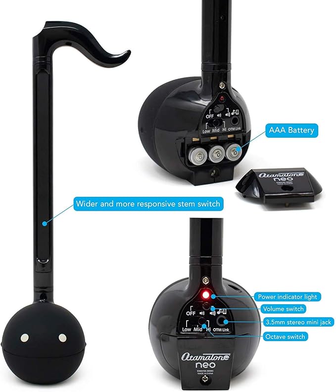 Otamatone "Neo 10th Anniversary Special Edition [Japanese Version] Black - Japanese Electronic Musical Instrument Synthesizer