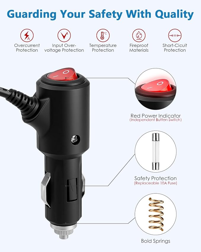 Starlink Mini 12V Car Adapter Power Supply 30V Step Up Converter Adapter | 2M Waterproof DC Power Cable,Cigarette Lighter Adapter with Switch,12V to 30V Step Up Converter No Voltage Drop 60W Output