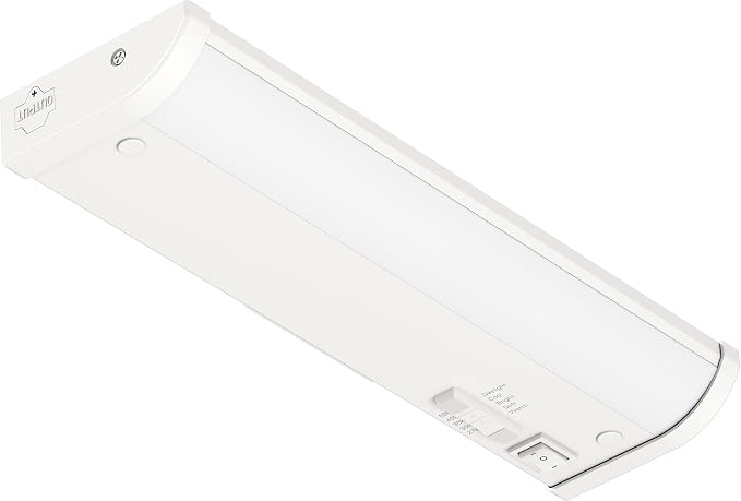 Inlight 12" LED Under Cabinet Lighting, 5 CCT Selectable 2700-5000 K, Dimmable, ETL-Listed, White Finished, IN-0208-1-WH