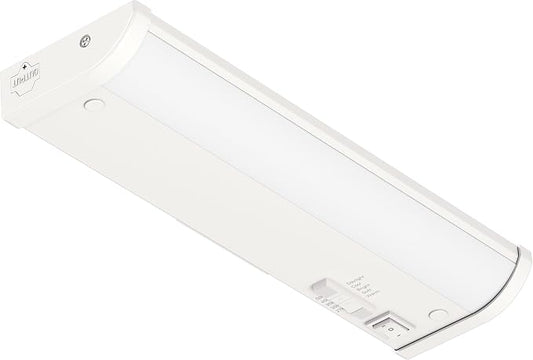 Inlight 12" LED Under Cabinet Lighting, 5 CCT Selectable 2700-5000 K, Dimmable, ETL-Listed, White Finished, IN-0208-1-WH