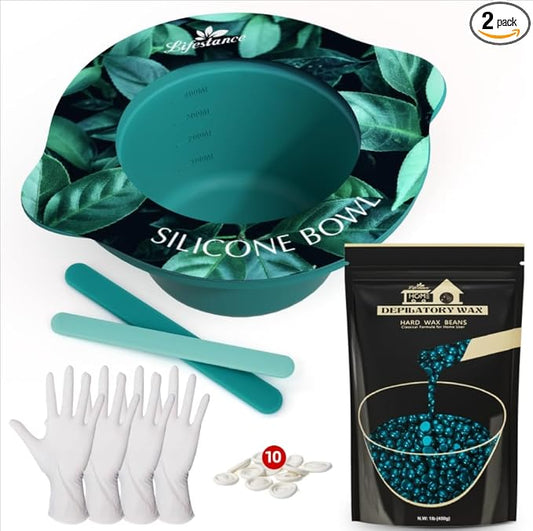 Lifestance Conical Silicone Wax Warmer Liner + 1LB Jasmine Wax