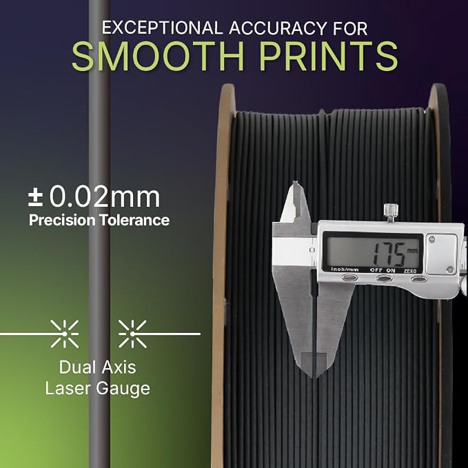 Polymaker Fiberon PA612-CF15 Carbon Fiber Nylon Filament 1.75mm Black 1kg, Fiberon PA612-CF15 Strong & Low Moisture Sensitive Nylon 1.75mm 3D Printing Filament
