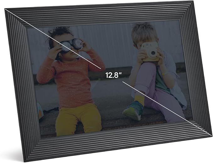 Aura Carver HD WiFi Digital Picture Frame, 10.1”, Add Photos with Aura App, Free Unlimited Storage - Wirecutter’s Pick for Best Digital Photo Frame 2022 - Gravel