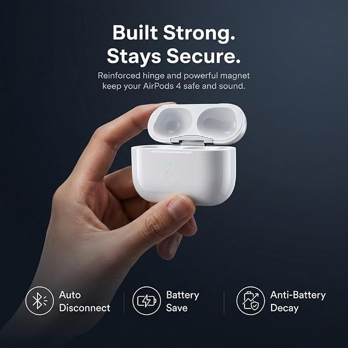 Charging Case for AirPods 4 | Knock-Pairing Replacement for AirPod 4th Generation Case(no Earbuds)