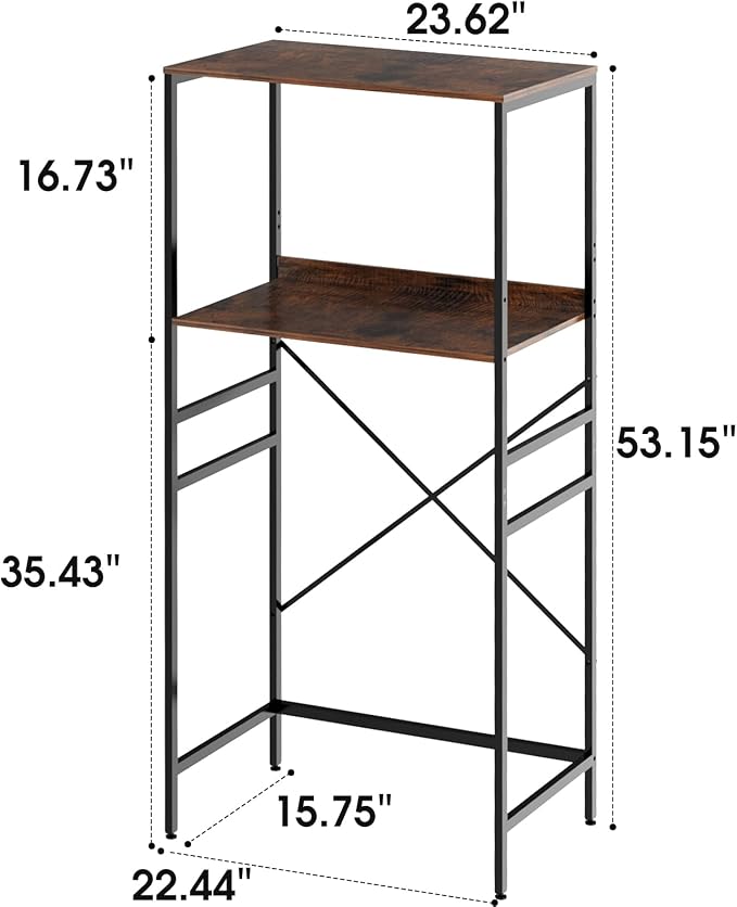 Mini Fridge Shelf Mini Fridge and Microwave Stand Over Mini Fridge Storage Rack Height Adjustable Microwave and Fridge Stand Suitable for Dorm, Kitchens, Offices, Brown