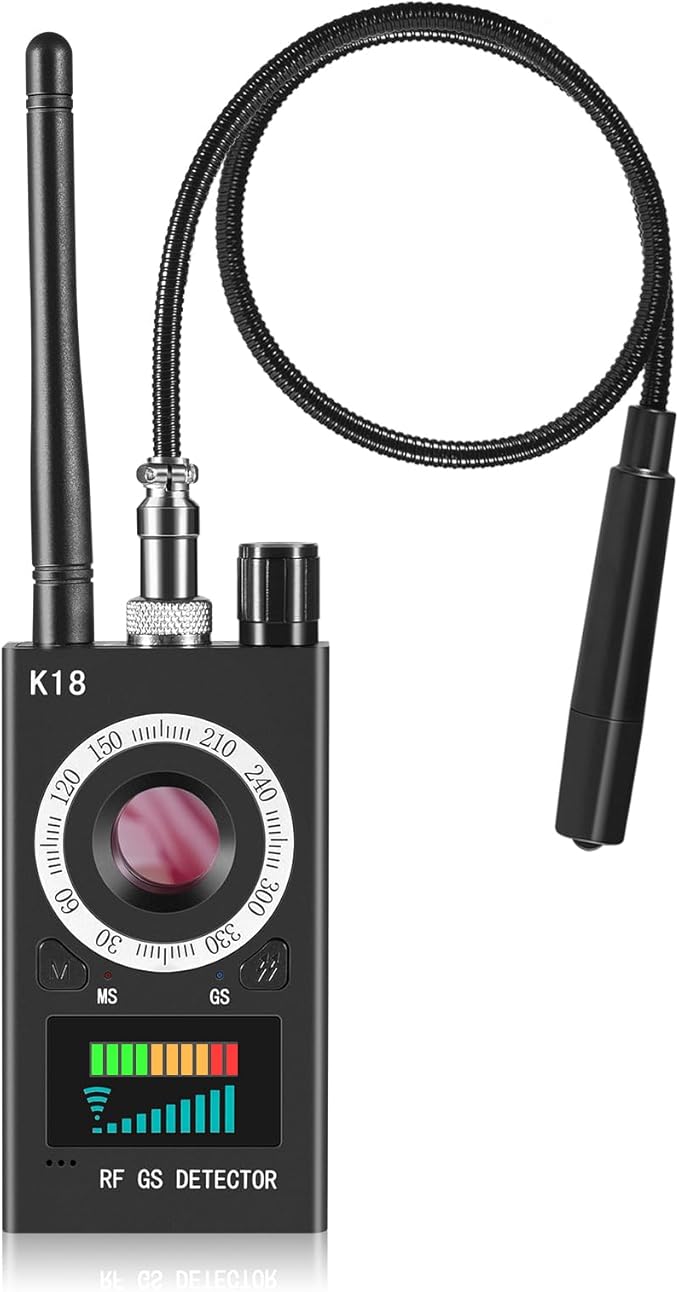 Hidden Camera Detectors, 3-in-1 GPS Tracker Detector, Bug Detector, Ultra-Long Battery Life, RF Detector for Airbnb, Hotels, Bathroom, Home, Office