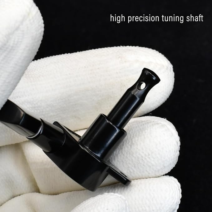 FretJoyB 18:1 Guitar Tuning Pegs 6 in Line Standard Guitar Tuners Tuning Keys Replacement for Acoustic or Electric Guitars-Black(6 Right)