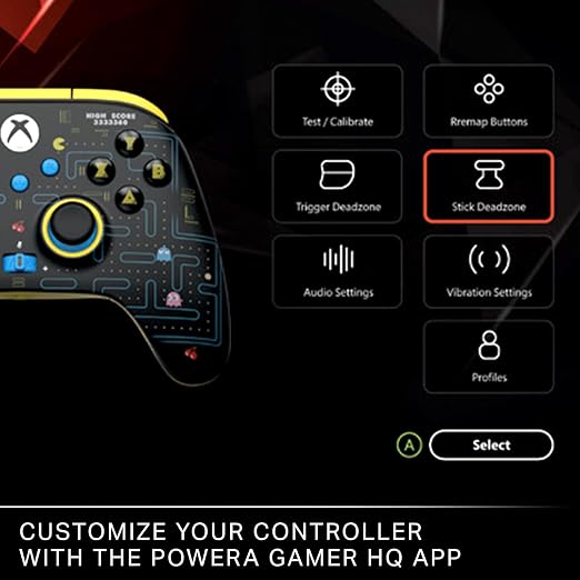 PowerA Wireless Controller for Xbox Series X|S - PAC-MAN SE, hall effect thumbsticks, low latency wireless, officially licensed, works with Xbox One and Windows 10/11