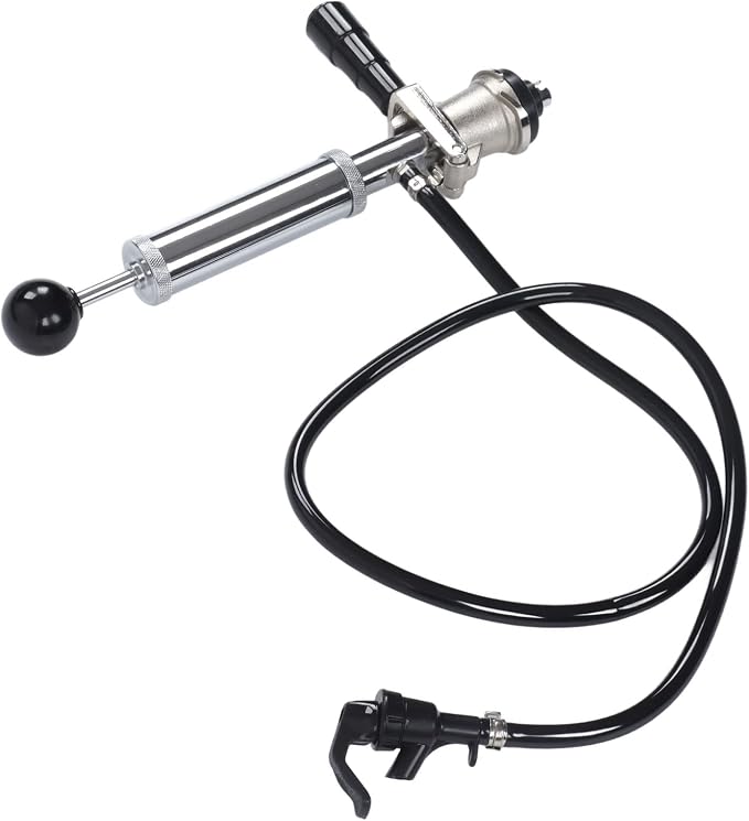 Keg Tap Keg Pump S Type Dispenser Beer Keg Tap Keg Hand Pump Stainless Steel Keg Party Pump with 105cm/41.3in Tube for Homebrew(30 X 13 X 4.5cm / 11.8 X 5.1 X 1.8in)
