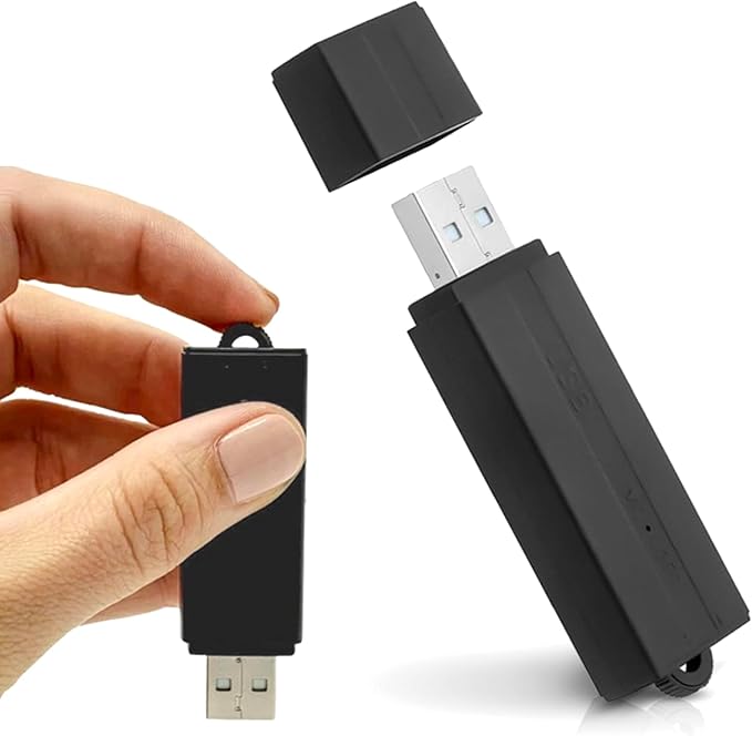 USB Voice Recorder 24 Hours Continuous Recording, 288 Hours Storage Capacity, Easy File Access, Compact for Meetings and Lectures