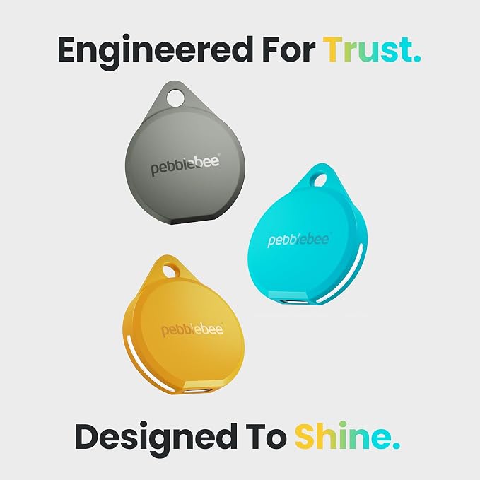 Pebblebee Clip 5 | Rechargeable Bluetooth Tracker Tag for Keys | Alternative to Air Tag & Android Trackers | 130 dB Siren, Bright LED Strobe, 12-Month Battery, Alert Safety Mode | Creamsicle Crush
